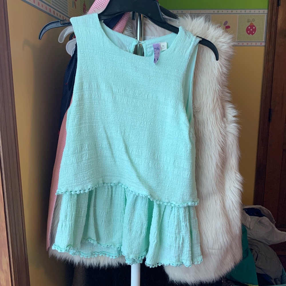 Teal peplum blouse